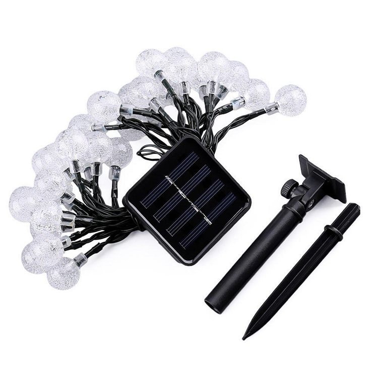 50 LEDs 10m Crystal Ball Solar Light Outdoor String Lamps for Christmas