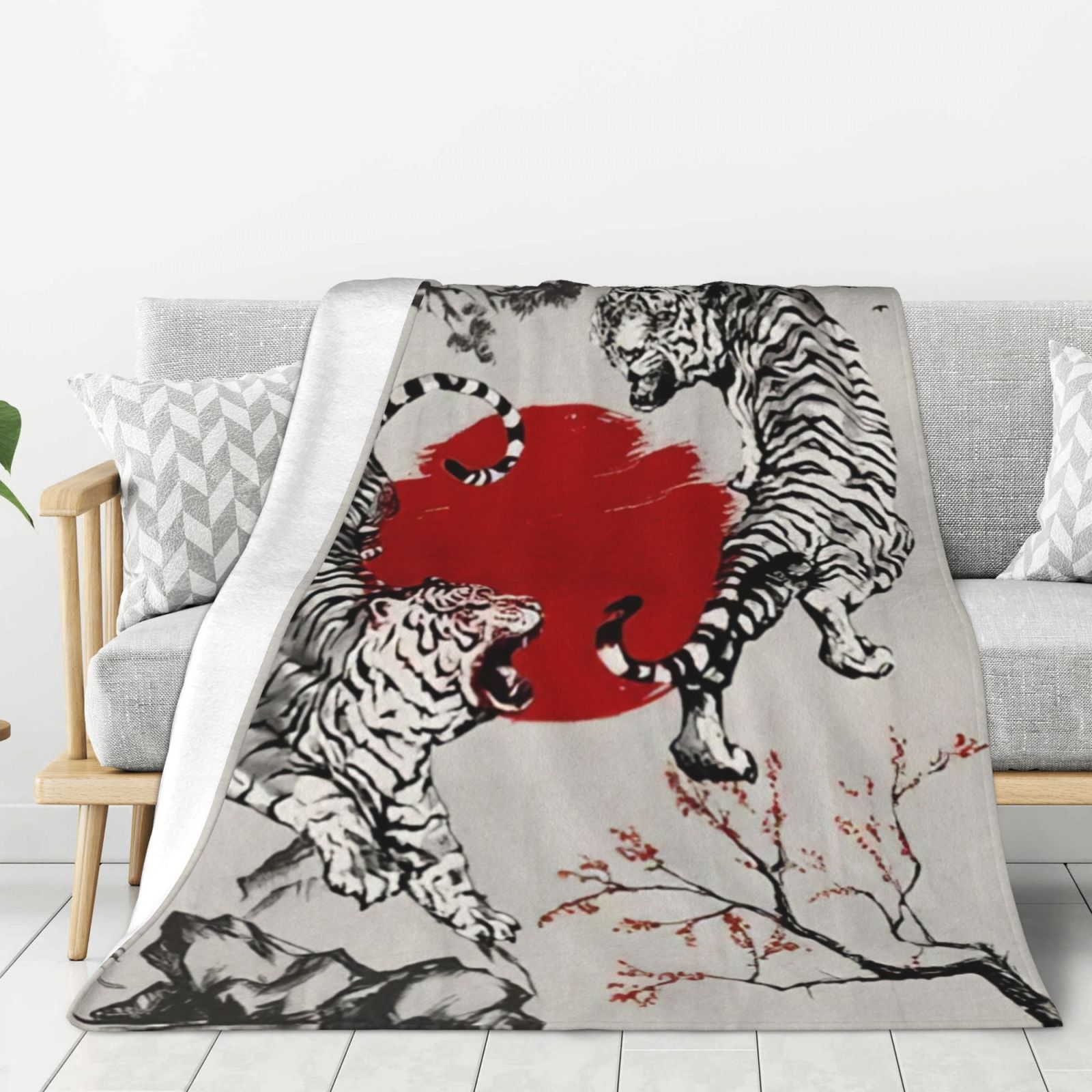 Comstylish Tiger Japanese Style Blanket