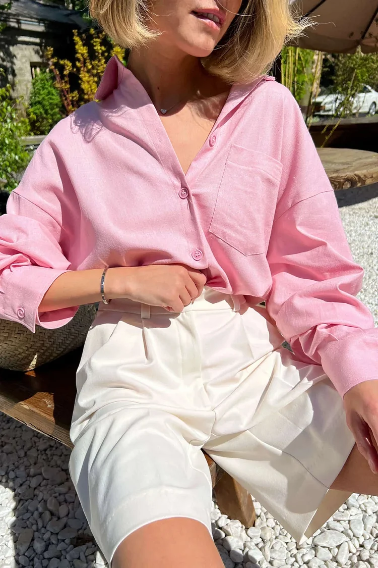 High Waist Pleated Bermuda Shorts