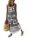 Holiday Style Bohemia Embroidered Split-Joint Maxi Dress