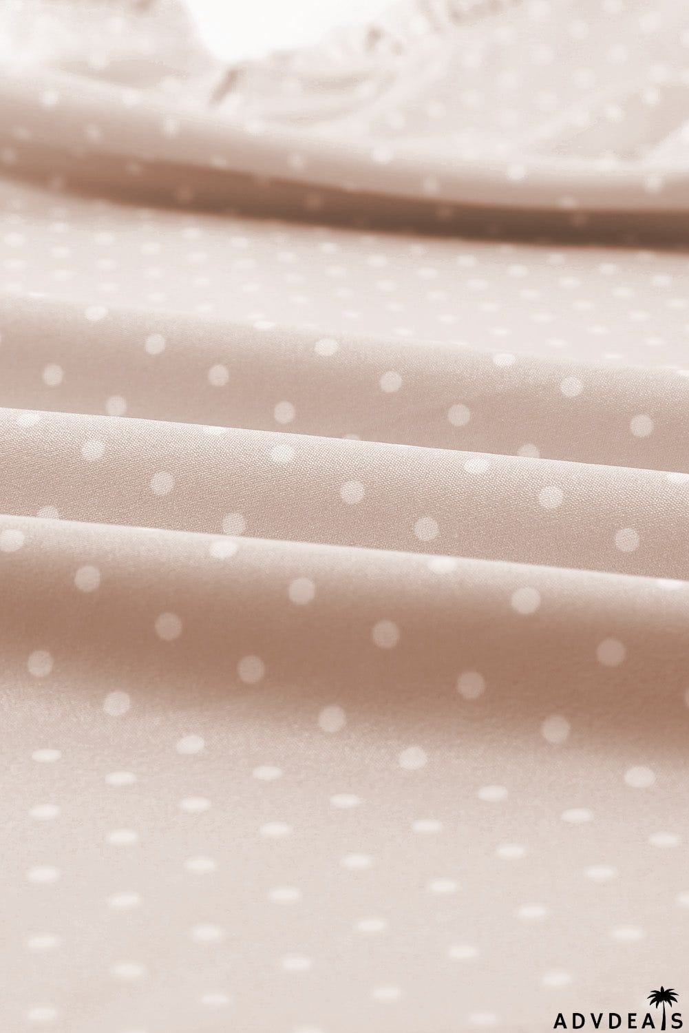 Ruffled Collar Dotted Print Top