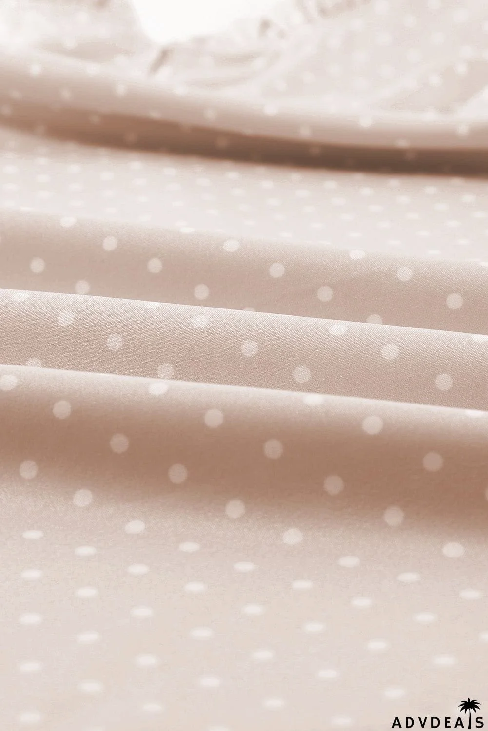 Ruffled Collar Dotted Print Top