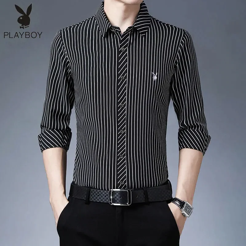 Men's striped casual shirt