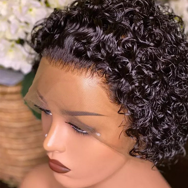 Short Curly Hair Frontal Lace Wigs