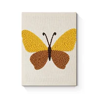 Yellow and Brown Butterfly - Punch Needle