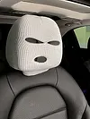 Halloween Spoof Face Funny Car Headrest Cover Decoration for Most Cars (White)