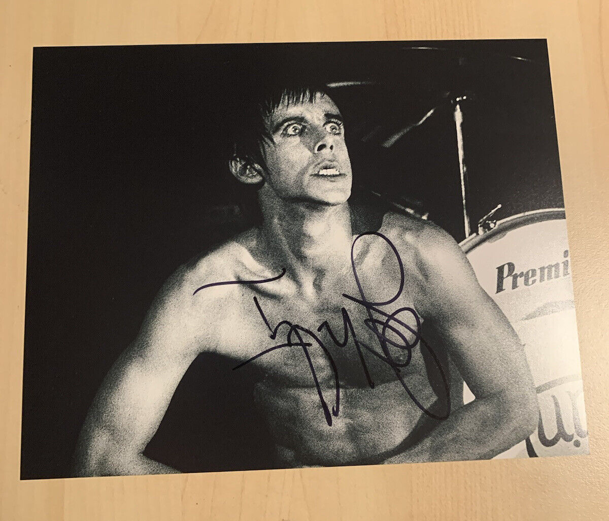 IGGY POP HAND SIGNED 8x10 Photo Poster painting AUTOGRAPHED VERY RARE LEGENDARY SINGER COA