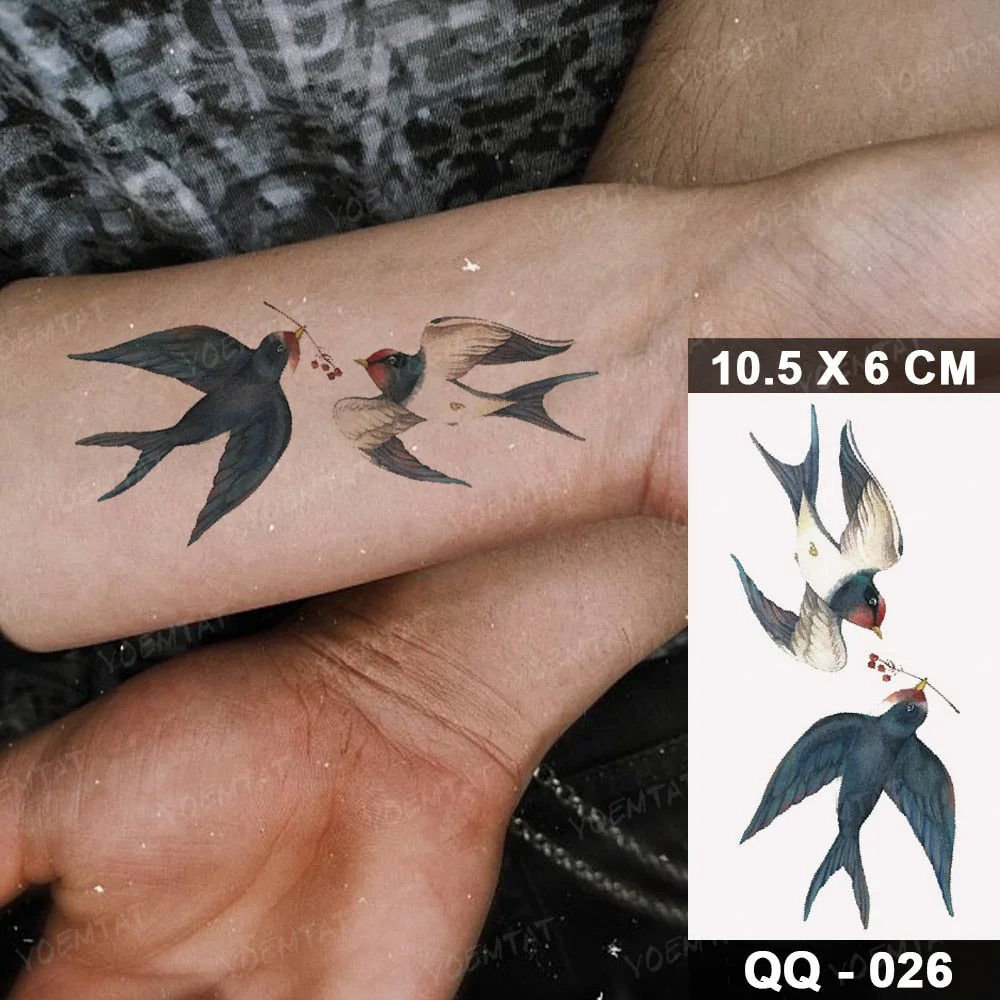 Transfer Temporary Tattoo Stickers Butterfly Flower Realistic Sexy Flash Tatoo Women Men Arm Waist Line Body Art Fake Tatto Cool