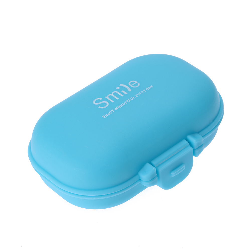 

4 Grids Travel Portable Pill Box Jewelry Storage Holder Case Container, Blue, 501 Original