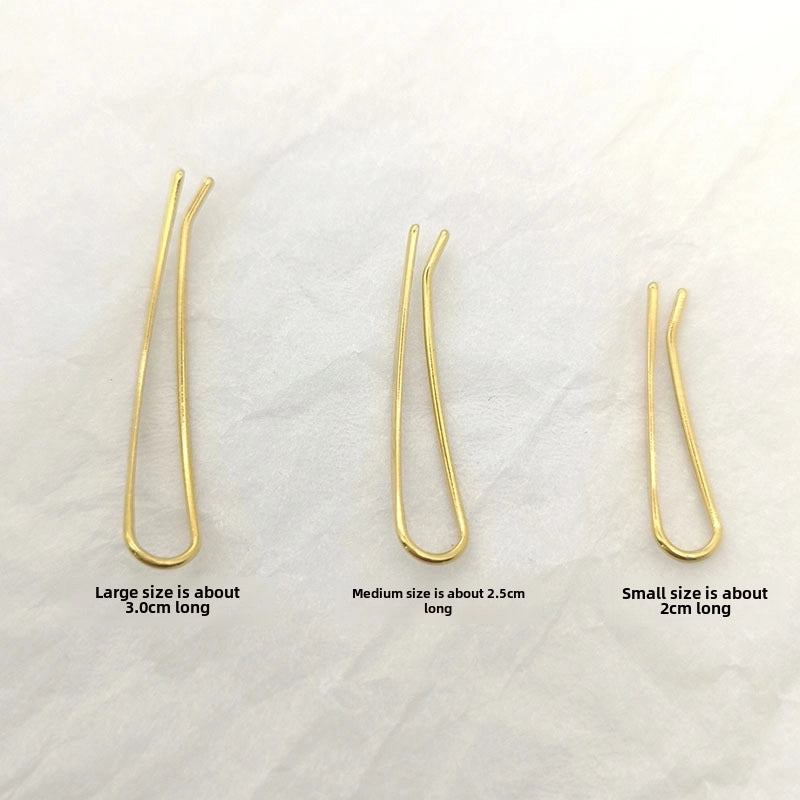 New Curved U-shaped Ear Clip Women’s Simple Personality Fashion Elegant Hammer Face  Earrings Ear Studs