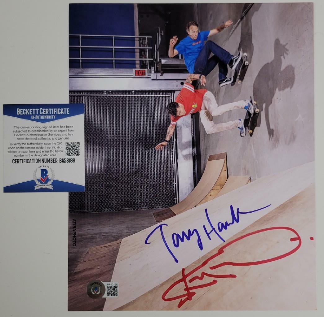 Tony Hawk and Steve-O signed 8x10 Photo Poster painting Autograph ~ Beckett BAS COA