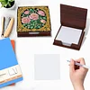 Wooden DIY Rose Diamond Painting Kit Note Box with 160 Papers for Office Desk
