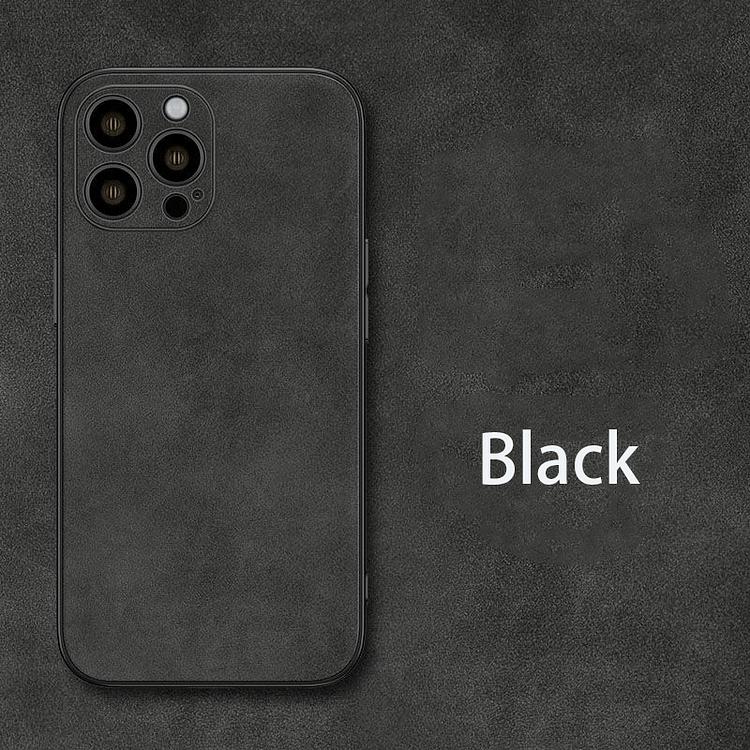 Luxury Sheepskin Leather Phone Case for iPhone Retro Back Cover