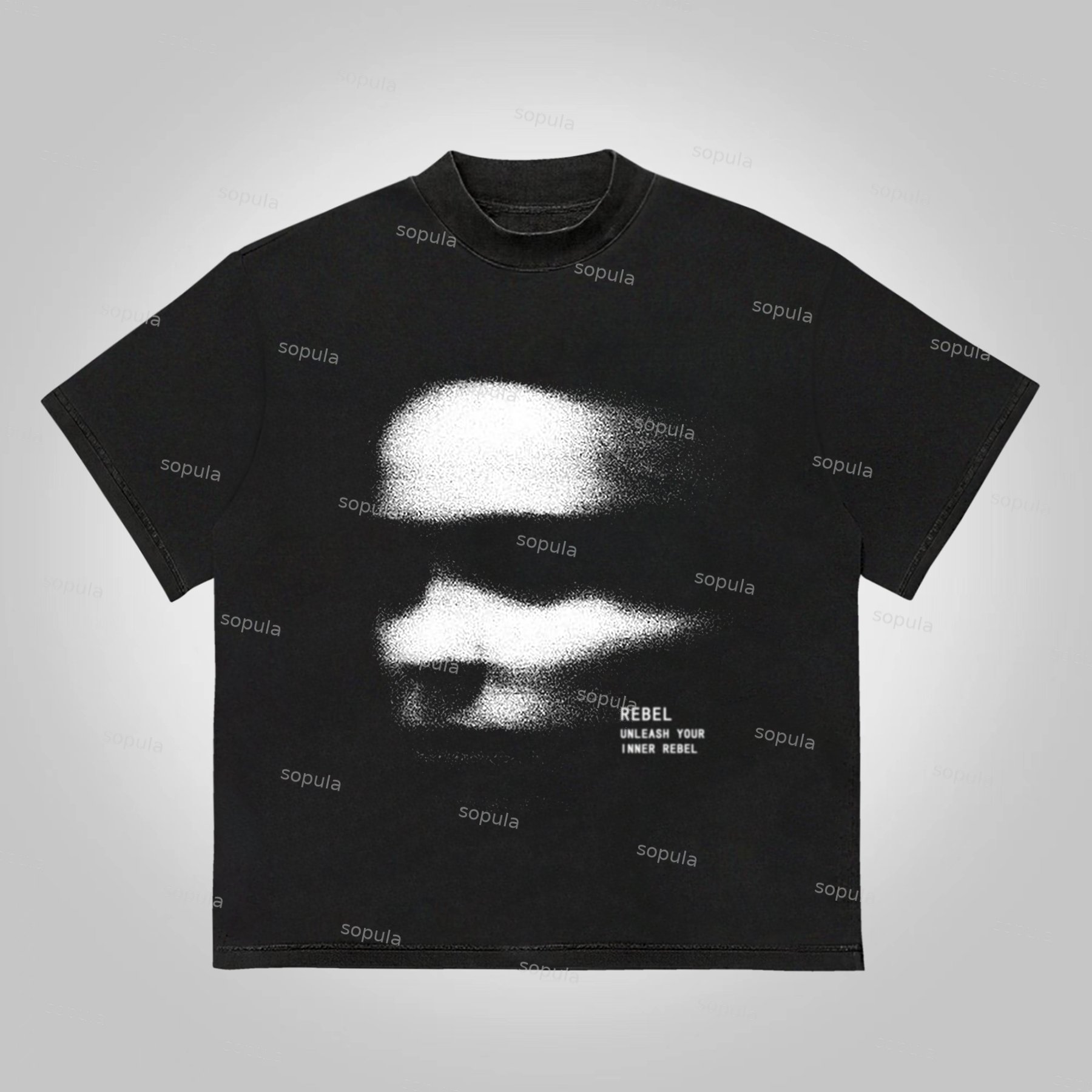 Sopula Vintag Rebel Portrait Graphic Print Cotton T-Shirt