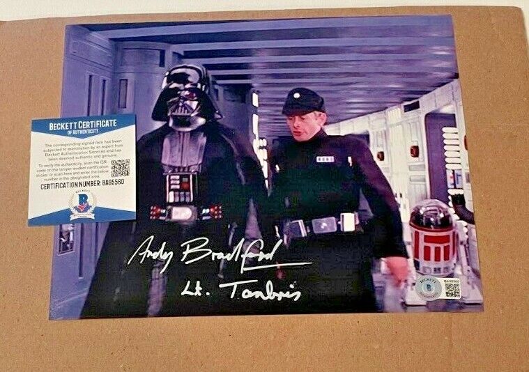 ANDY BRADFORD SIGNED STAR WARS 8X10 Photo Poster painting BECKETT CERTIFIED BAS