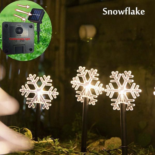5Pcs Solar Power Christmas Tree Star LED Light Outdoor Garden Yard Lawn Landscape Snowflake Garden Waterproof Xmas Lamp Decorative Night Light Star Lamps - Shop Trendy Women's Fashion | TeeYours