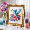 Hummingbird & Flower Bead Embroidery Kit Pre-Printed Bead Cross stitch tapestrymarket