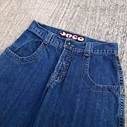 Gamistine fall outfits Y2K Jeans Harajuku Retro Elephant Graphic Baggy Jeans Blue Pants Women New Punk Rock Hip Hop Gothic Wide Leg Trousers Streetwear