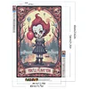 Halloween Horrorfilm Tarotkarten - runder Bohrer Diamantmalerei - 40*60cm (große Größe)