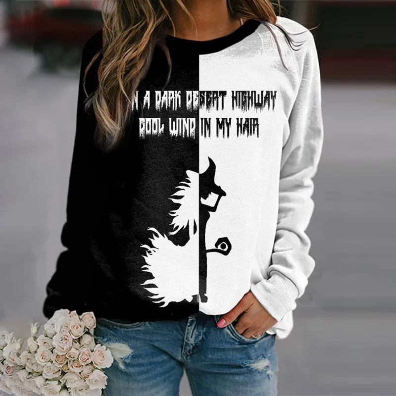 On A Dark Desert Highway Cool Wind In My Hair Witch Sweatshirt