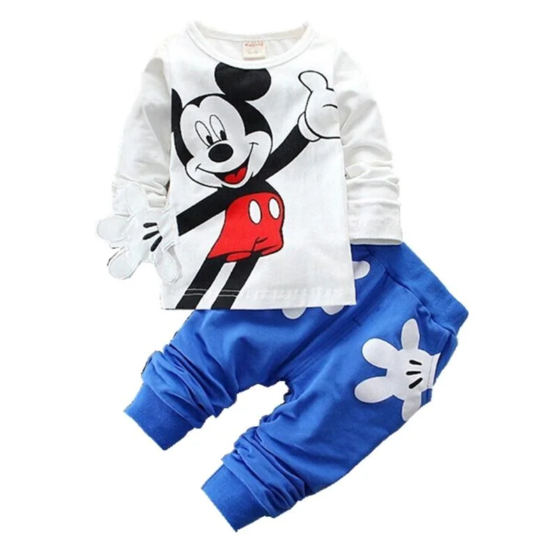 2pcs Toddler Baby Boy Girl Outfit Tops Minnie Mouse Tracksuit Clothes