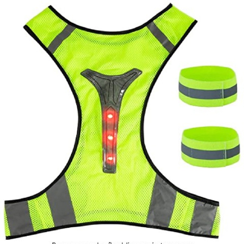 

ZWOOS LED reflective vest with armbands high visibility adjustable reflec, 501 Original
