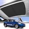 Zanch Tesla Model Y Sunshade Roof [2025 Cooling Tech, UV Reflective] Magnetic No Sag Foldable Roof Glass Sun Shade for Model Y (2020-2025) Tesla Accessories 2026 2025 - Black