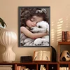 >SALE<5D DIY Full Round Drill Diamond Painting Big Eye Cute Girl Home Decor 30x40cm