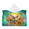 Diamond Painting Sunflowers and Birds Tissue Box for Kitchen Restaurant Bar Office Party