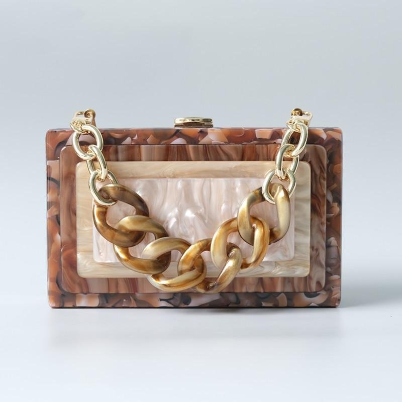 Women Handbag Acrylic Luxury Wedding Party Evening Bag-VESSFUL