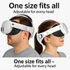 Soft Rubber HeadStrap for Meta Quest 3/3S Accessories Adjustable Replacement Strap Breathable Enhanced Support and Reduce Facial Stress