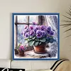 Violets By Window-11CT Stamped Cross Stitch 40*40cm/15.75*15.75in tapestrymarket