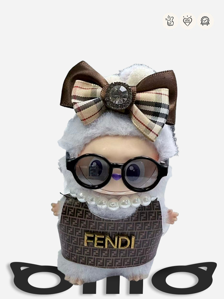MINI Labubu Clothes Chic Fendi inspired Elegant Outfit