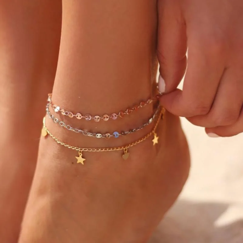 Casual Star Anklet Wholesale Cheap Jewelry