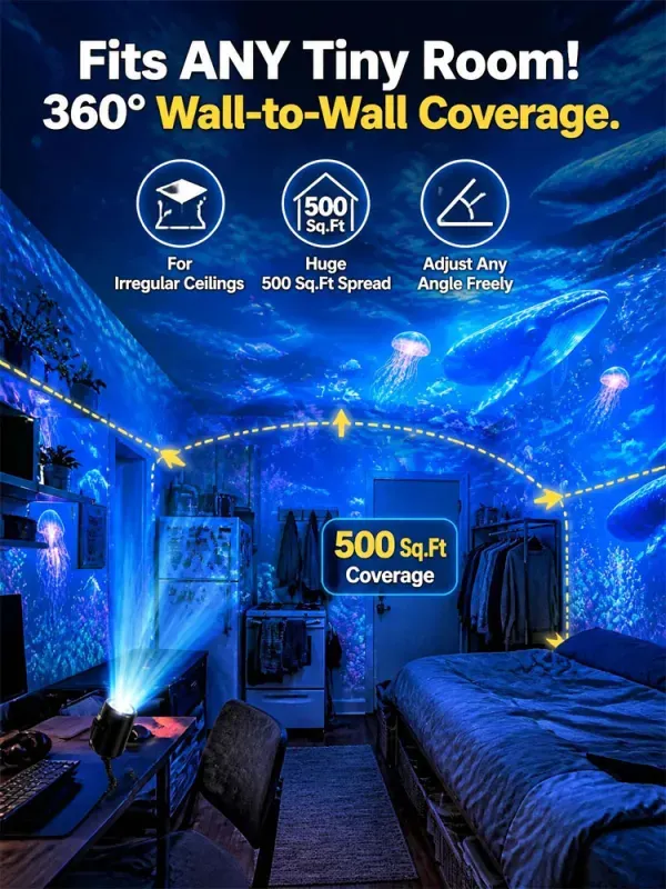Comauo&trade; 5D Galaxy Projector with Vegas Sphere Tech: Your Room & Car, Now a Planetarium.
