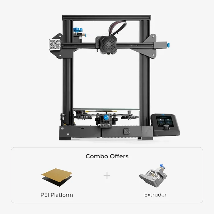 Ender-3 V2 3D-Drucker+ PEI Plattform*1 + Exruder*1