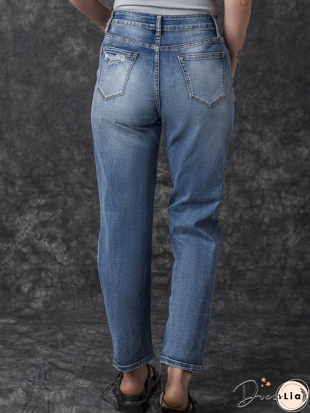 Distressed Denim Trousers
