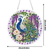 Special Shaped Acrylic Diamond Painting Kit Peacock 25cm Round Pendant