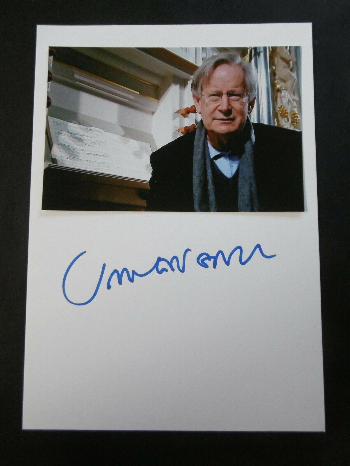 Sir John Eliot Gardiner Conductor signed 8x12 inch white card Photo Poster painting autograph