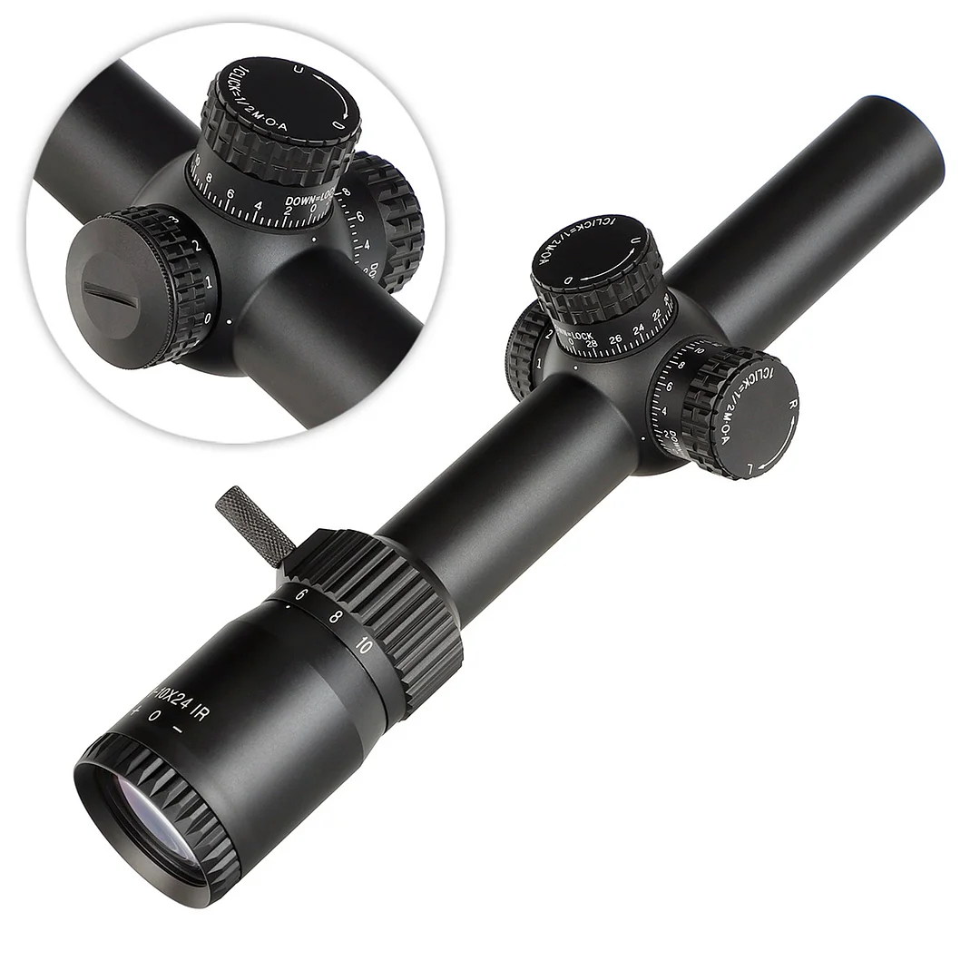 ohhunt® 1-10X24 IR 30MM SFP Red Illuminator Glass Etched Reticle LPVO Tactical Scope