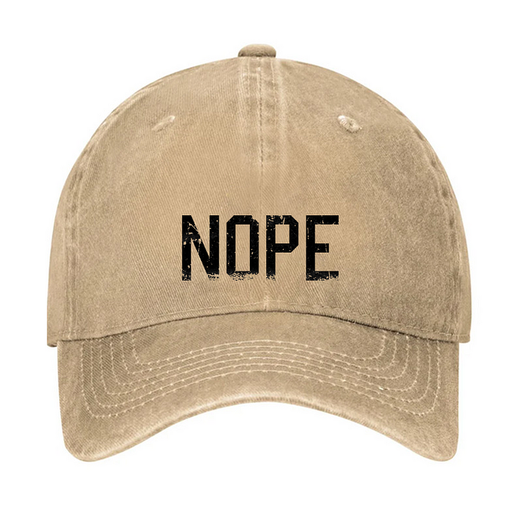 NOPE Funny Sarcastic Hat