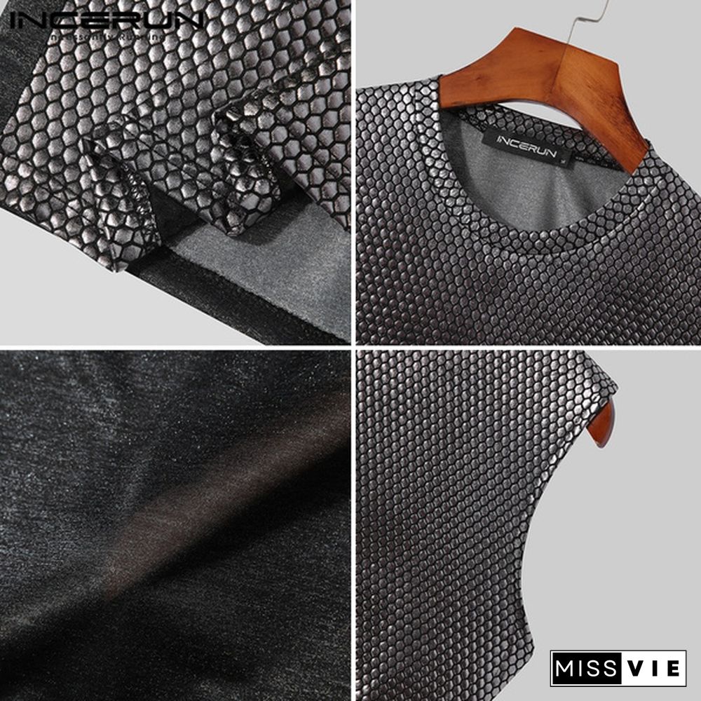 Sleeveless Silver Shirts Summer Clubwear Party Crop Tops