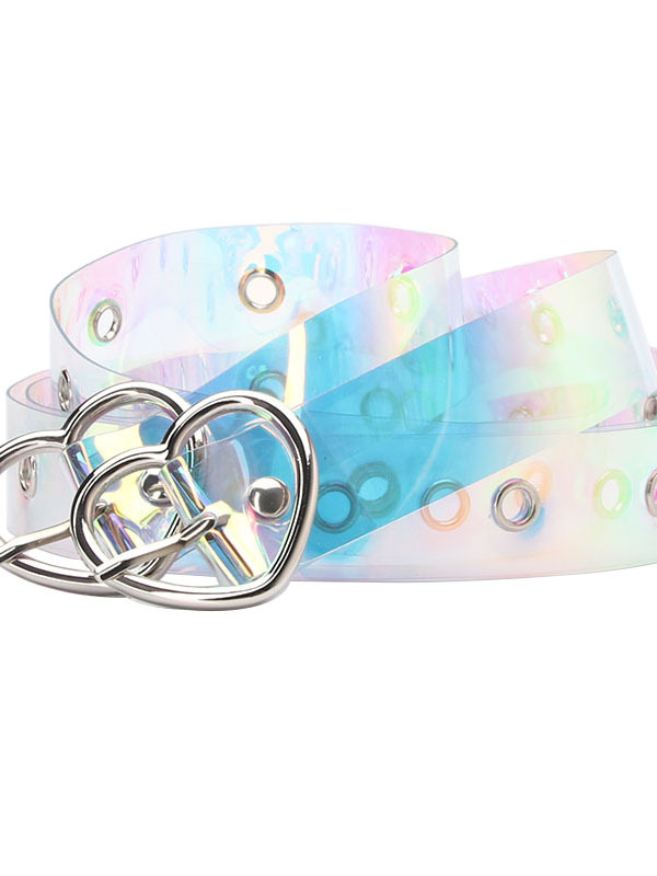 Statement Sweet Laser Heart Buckle Knot Waist Belt
