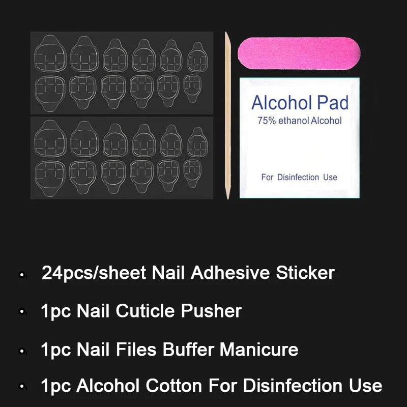 (Buy 2 packs or more to reduce shipping fee) 10 Sheets/pack Sticky Multi Sizes Nail Adhesive Tabs Sticker For Finger Toenail-Nail Inspo