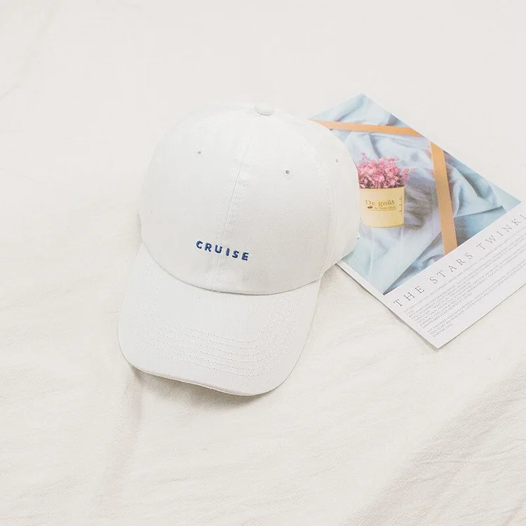 Summer Baseball Cap for Women Letter Embroidery Adjustable Unisex Baseball Caps Men Sun Hats Black White Snapback Hip-hop Hat