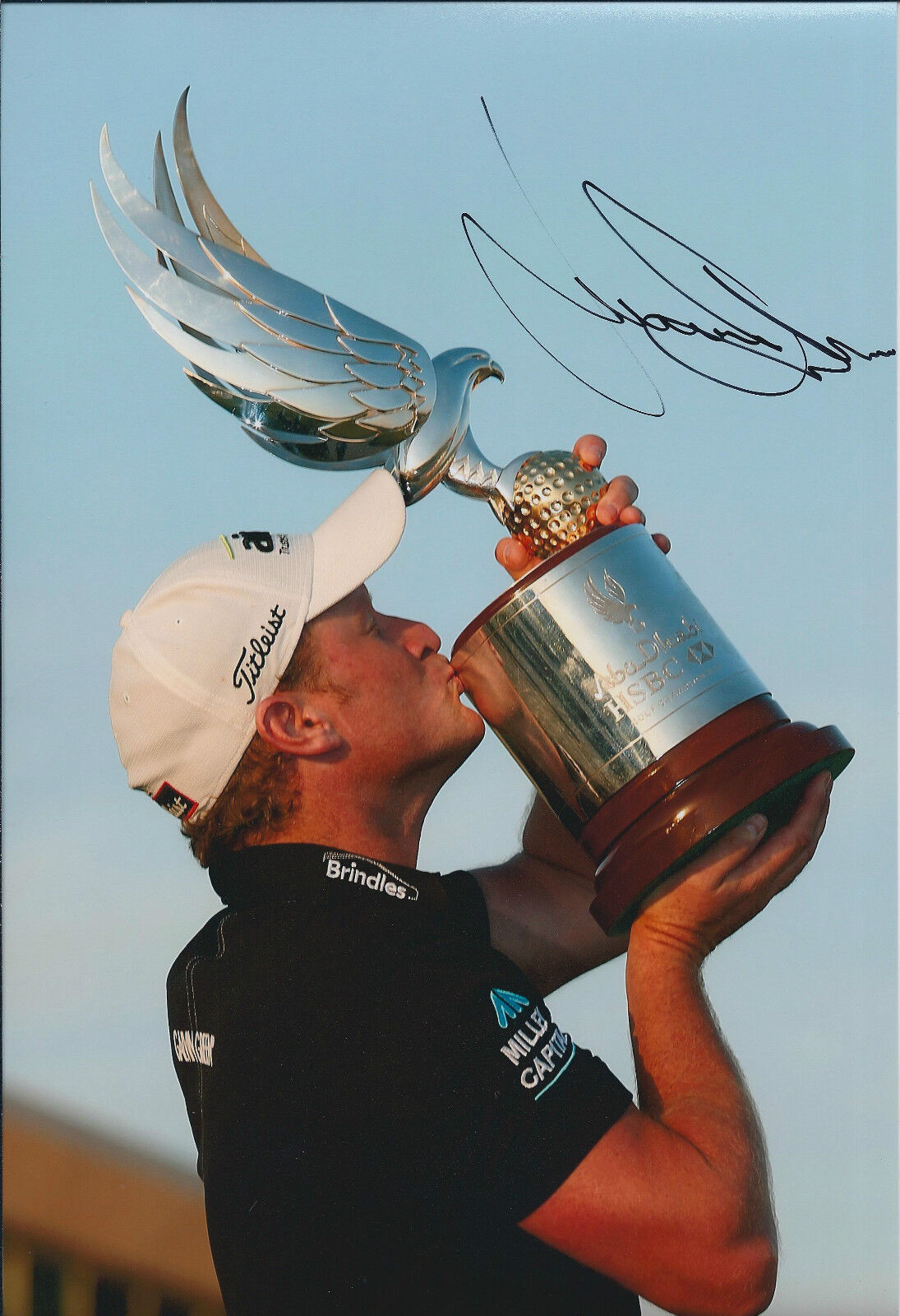 Jamie DONALDSON SIGNED 12x8 Photo Poster painting AFTAL Autograph COA HSBC Abu Dhabi WINNER