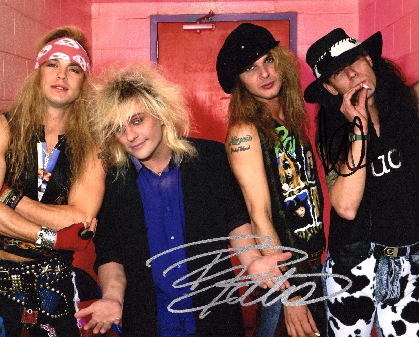 GFA Rikki Rockett & Bobby Dall * POISON * Band Signed 8x10 Photo Poster painting AD1 COA