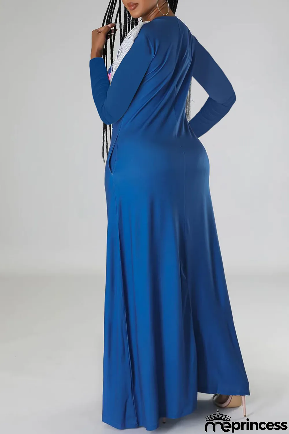 Light Brown Sexy Street Print Tassel Patchwork V Neck Straight Dresses