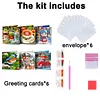 6pcs Diamond Painting Winter Christmas Greeting Card Kits with Envelopes for Family Friend Gifts