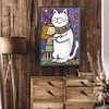 40x60cm Cat 5D DIY Full Drill Round Diamond Painting Kit pour la décoration murale de la maison